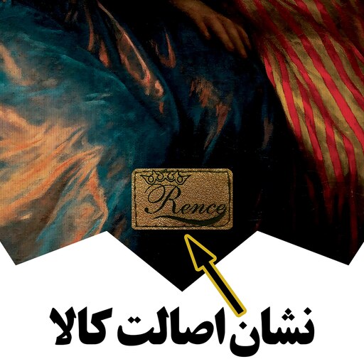 رومیزی مخمل طرح فرانسوی سایز 50 در 50 مدل T22-701 شرکت رنس