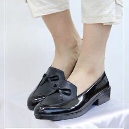 کفش کالج زنانه مدل پاپیون ورنی ارسال رایگان جنس ورنی خارجی درجه یک زیره مواد نو درجه یک کفش زنانه کفش مجلسی 