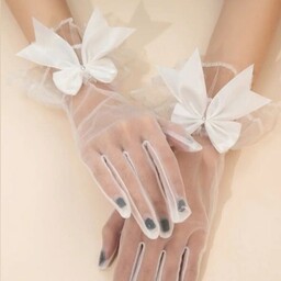 دستکش توری عروس سفید