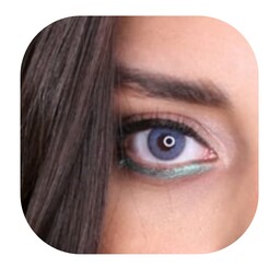 لنز چشم سالانه سولکو آبی (بدون دور) solitaire aqua 