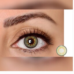 لنز چشم  (سبز مرکز عسلی دور مشکی ) Ton 3 Green 306 رینبو