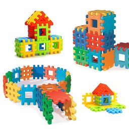 اسباب بازی ساختنی بلوک خانه سازی  48 قطعه رد تویز 