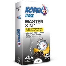 کاندوم کدکس مدل (master 3 in 1) 10 عددی رایحه استوایی