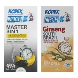 کاندوم کدکس مدل Master 3 In 1و Ginseng مجموعه 2 عددی