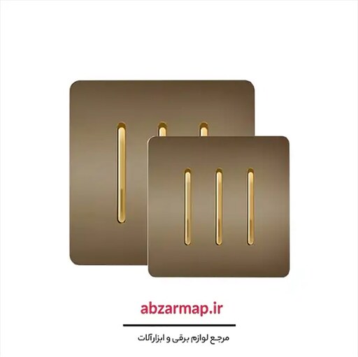 کلید سه پل مدل کریستال بژ طلایی آسیا الکتریک