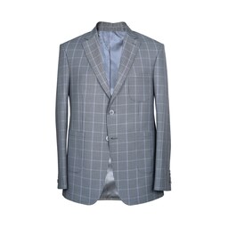 کت تک مردانه جیب پاکتی چهارخانه جیب پاکتی از تولید به مصرف رنگ آبی روشن (ضمانت عودت و تعویض سایز)