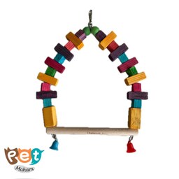 اسباب بازی پرنده مدل تاب بازی زنگوله دار  با رنگ خوراکی مناسب انواع پرنده 943