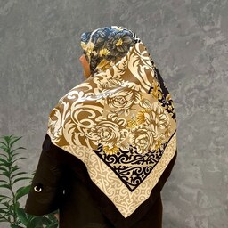 روسری ابریشم ژاکارد وارداتی3 کد454