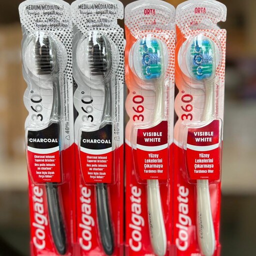 مسواک زغالی کلگیت Colgate 360 CHARCOAL