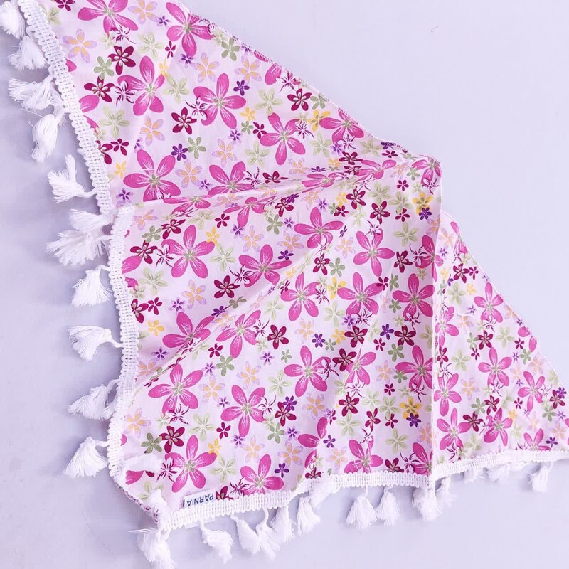 دستمال سر نوزادی دخترانه گل گلی نخی در 5 رنگ با ارسال رایگان
