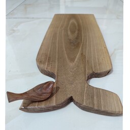 تخته سرو چوبی- مدل ماهی و پرنده، از جنس مغز تنه ی چوب گردو مدل پرنده