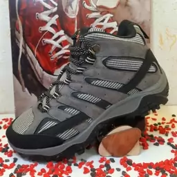 کفش مردانه ورزشی ضدآب رنگ طوسی 40 و 45 کتونی ساقدار مردانه Merrell  