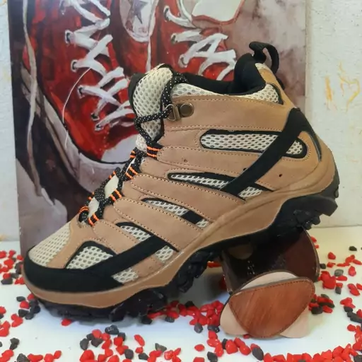 کفش مردانه ساقدار مرل رنگ خاکی 40 کتونی ساقدار Merrell