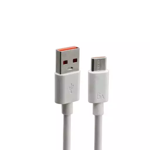 کابل تبدیل USB به USB-C دنمن مدل 6A Turbo طول 1 متر سوکت نارنجی فست