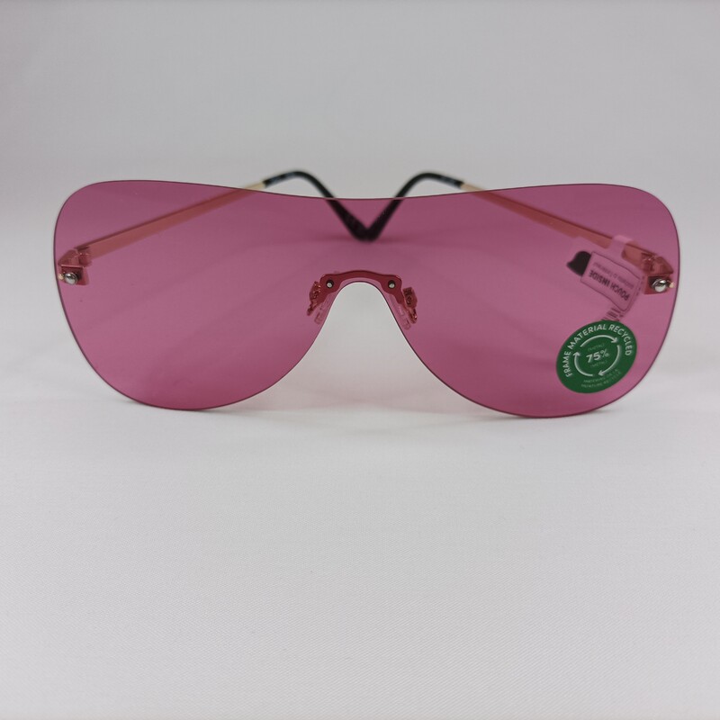 عینک آفتابی زنانه ماسک بدون فریم کد 662 محصول شرکت Beeline Group آلمان UV400 برند SIX بهمراه شناسنامه و کاور پارچه ای