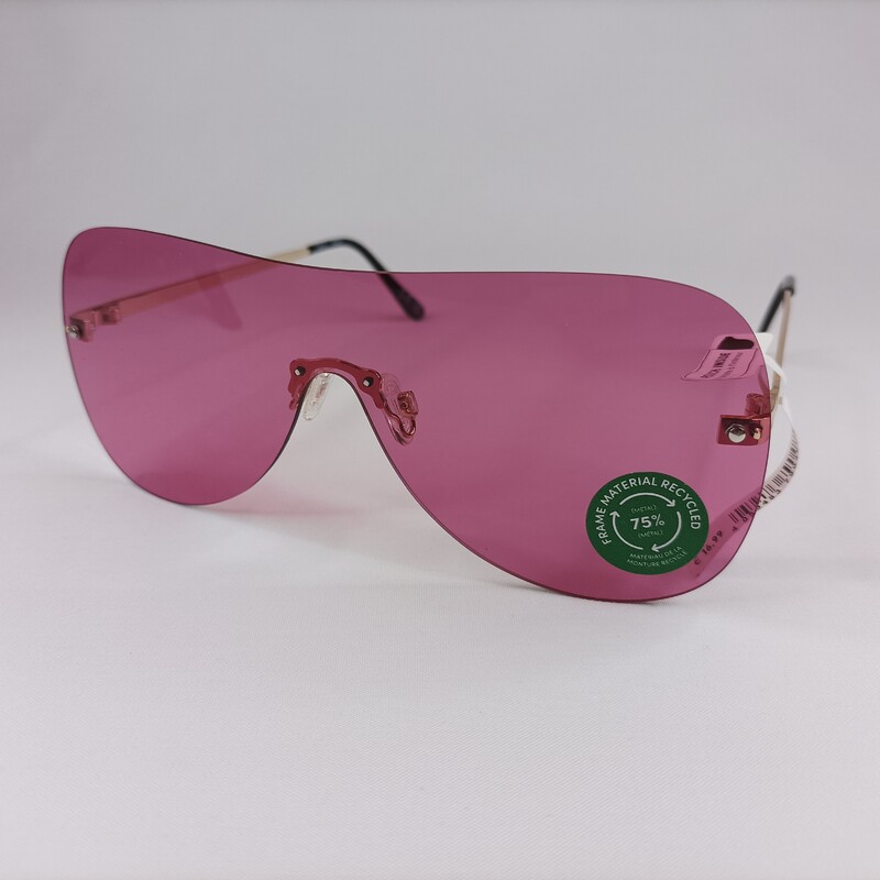 عینک آفتابی زنانه ماسک بدون فریم کد 662 محصول شرکت Beeline Group آلمان UV400 برند SIX بهمراه شناسنامه و کاور پارچه ای