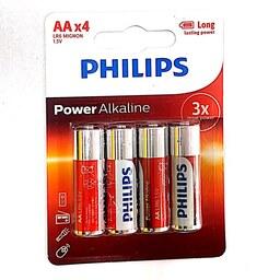 باتری قلمی PHILIPS AA بسته چهار عددی کیفیت فوق العاده طول عمر فوق العاده
