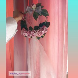 حلقه گل مصنوعی  آویز در و دیزاین اتاق  طرح  شکوفه عروس  