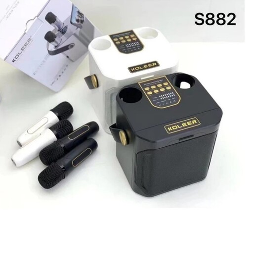 اسپیکر بلوتوثی کلر مدل S882 دو میکروفون 30 وات خروجی صدا 
