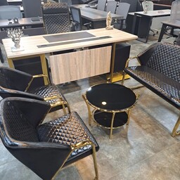 مبل اداری میز و صندلی مدیریت مدرن فلزی(هزینه ارسال به عهده مشتری)