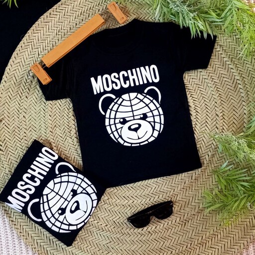 بلوز تک مشکی محرمی طرح moschino