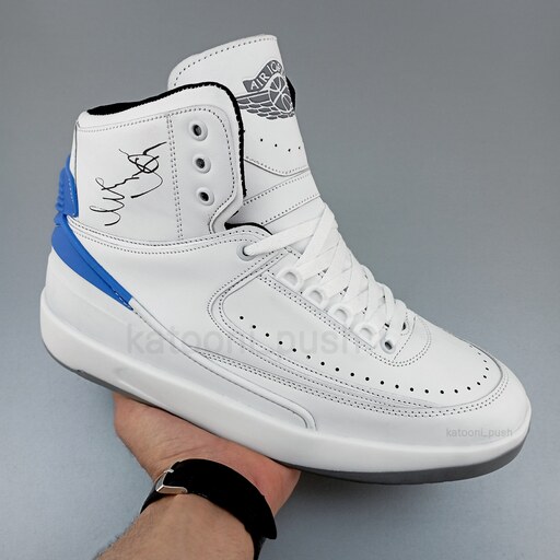 نایک جردن Nike Jordan 2 ساقدار مردانه  سفیدآبی  41 تا 44 ( کتونی جردن - جردن 2 - کفش ساقدار - کفش ایر جردن  ، نایک ) 