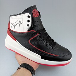 کتونی جردن Nike Jordan 2 مردانه ساقدار مشکی قرمز سفید 41 تا 44 ( نایک جردن - جردن 2 - کفش ساقدار - کفشجردن  ، نایک ) 