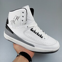 کتونی جردن Nike Jordan 2 ساقدار مردانه  سفید طوسی  41 تا 44 ( نایک جردن - جردن 2 - کفش ساقدار - کفش ایر جردن  ، نایک ) 