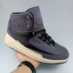 نایک جردن Nike Jordan 2  مردانه مشکی بنفش کرم 41 تا 44 ( کتونی نایک جردن - جردن 2 - کفش ساقدار - کفش ایر جردن  ، نایک ) 