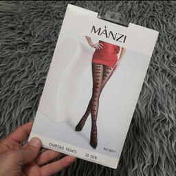 جوراب شلواری مجلسی زنانه طرح دار  MANZI