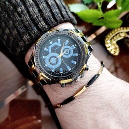 ساعت مردانه مارک محبوب والار طرح کورنو به همراه دستبند کبریتی استیل رنگ ثابت با جعبه کادویی