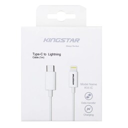 کابل تبدیل USB-C به لایتنینگ کینگ استار مدل K55iC طول 1 متر به همراه کابل تبدیل USB به USB-C

