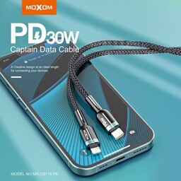 کابل تبدیل لایتنینگ به usb-c ماکسوم مدل CB116 PD طول یک متر

