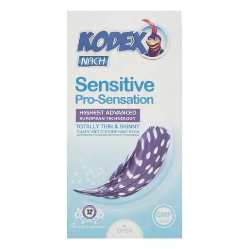  کاندوم ناچ کدکس مدل بسیار نازک و حساس Sensitive بسته 12عددی