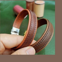 دستبند چرم طبیعی دست دوز زنانه و مردانه