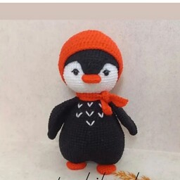 عروسک بافتنی پنگوئن خندان به رنگ دلخواه شما