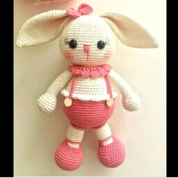 عروسک بافتنی خرگوش تو دلی با رنگ دلخواه 