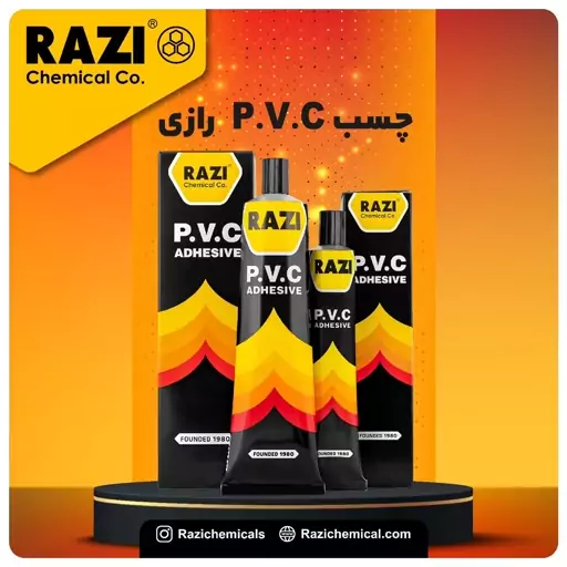 کارتن 36 عددی چسب PVC رازی حجم 50cc (چسب پی وی سی)