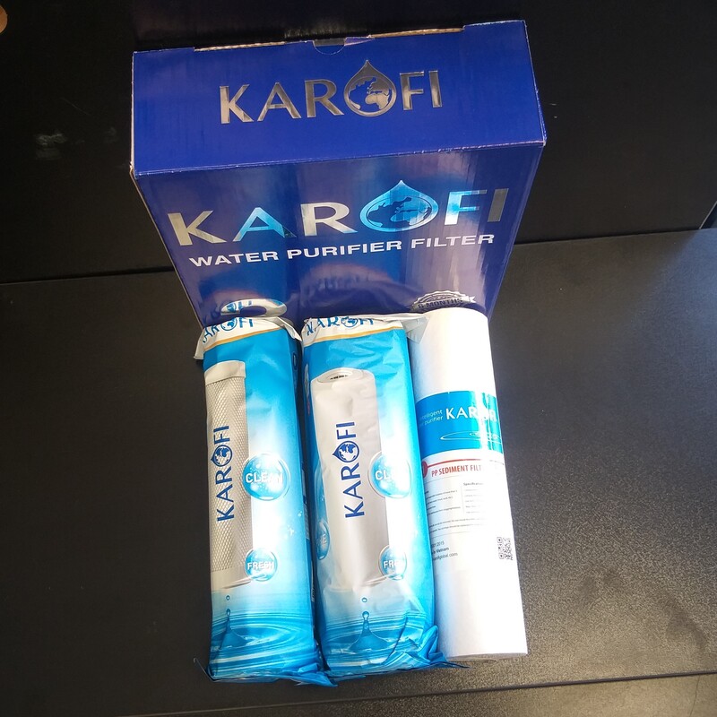پک سه مرحل ای فیلتر دستگاه تصفیه آب karofi ویتنام ،وارداتی