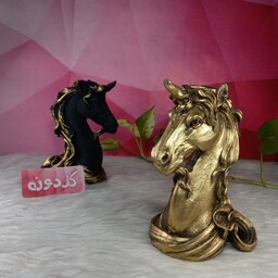 مجسمه و جاشمعی طرح اسب-دکوری اسب-جاشمعی مدل اسب-مجسمه پلی استر-گلدونه