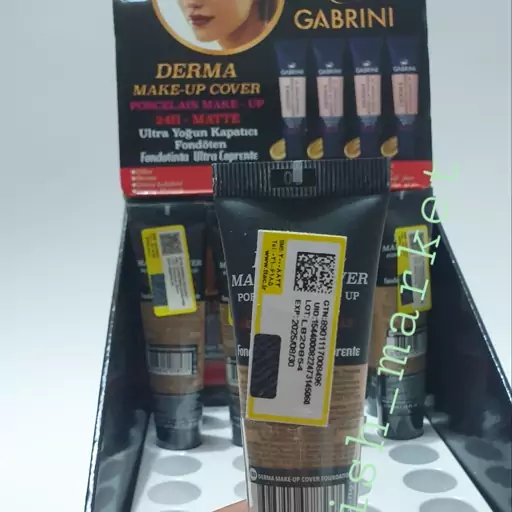 کرم پودر گابرینی مات سری Derma شماره 102 اصل ترکیه GABRINI