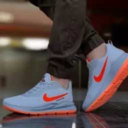 کفش مدل پیاده روی و ورزشی نایک رانینگ رنگ طوسی نارنجی nike