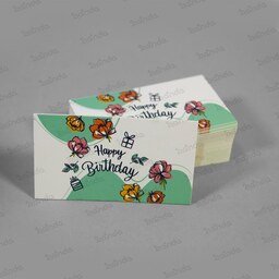 کارت گلفروشی  مدل Happy  Birthday  ( تولدت مبارک)سایز 7.5 در 4.5 بسته 20 عددی