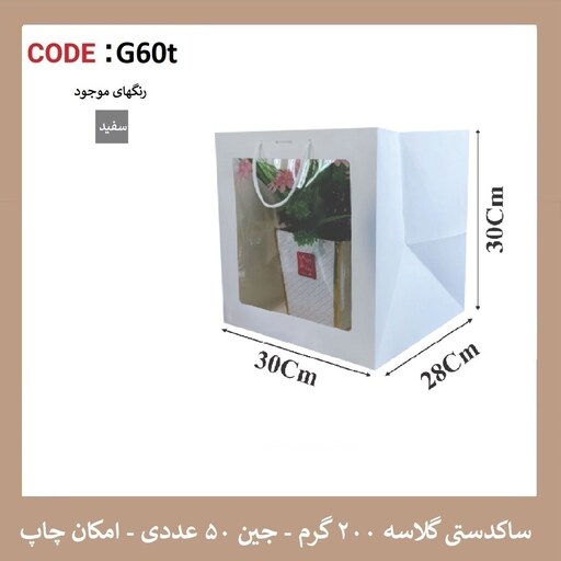 پاکت طلقی GT60 سایز 30در 30 پک 12 عددی 