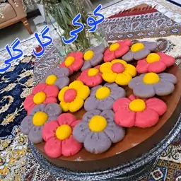 کوکی گل خوشمزه و زیبا مناسب جشن ها و هدیه دادن ها کاملا خانگی