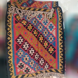 گلیم پشمی دستبافت طرح سنتی
