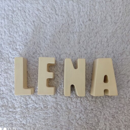 استند اسم رنگ شده LENA ، استند حروف LENA رنگی  ، اسم لنا