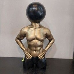 مجسمه فیگور(مرد عضلانی) رنگ طلایی گالری فلورا