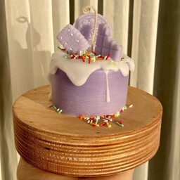 شمع تزئینی با طرح کیک خامه ای