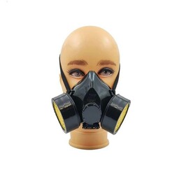 ماسک محافظ نیم تنه صورت شیلد ایمنی صنعتی 2 فیلتردار مدل تک پلاست قابلیت تعویض فیلتر CVR VIP 